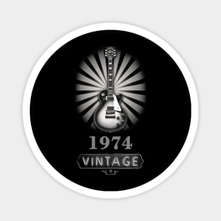 Vintage Guitar 1974 - 50th Birthday Gift Magnet